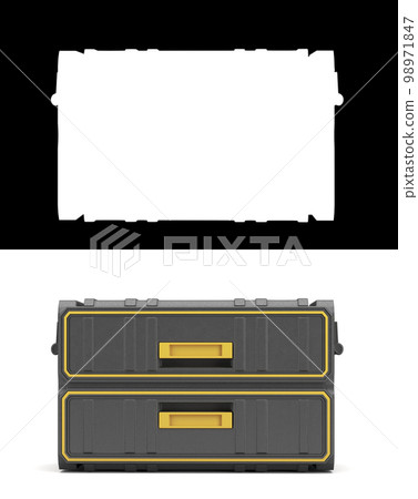 professionsl tools case front view 3d render on white with alpha 98971847