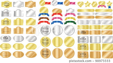 閃亮的金屬金屬絲帶框架集 98973333