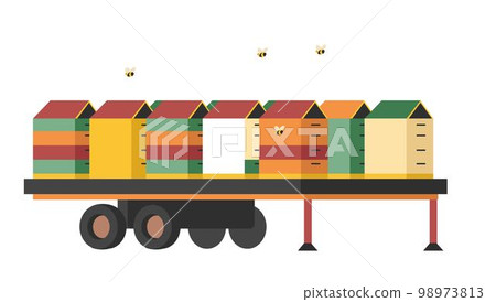 Honey production and transportation of beehives Honey production and transportation of beehives 98973813
