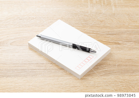 postcard on the desk postcard on the desk 98973845
