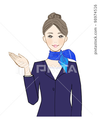 一位身穿圍巾套裝的女士將為您提供指導。 98974516