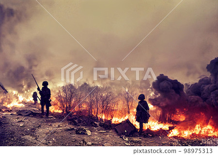 Illustrative image of military action around the world 98975313