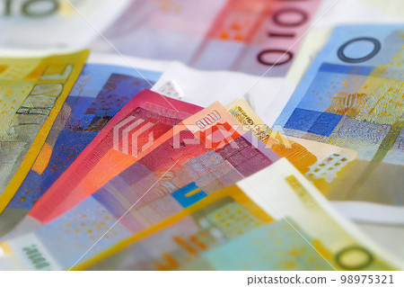 Illustrative image of Euro banknotes Illustrative image of Euro banknotes 98975321