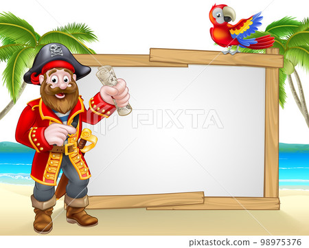 Pirate Cartoon Beach Background Pirate Cartoon Beach Background 98975376
