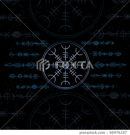 Vegvisir true blue outline wallpaper 98976287