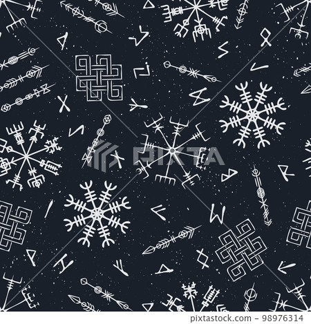Scandinavian seamless pattern dark Scandinavian seamless pattern dark 98976314