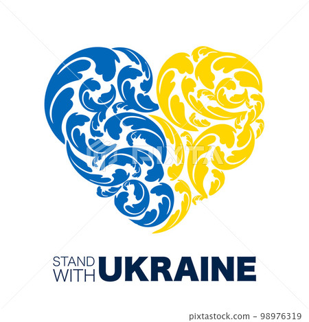 Floral heart for Ukraine 98976319