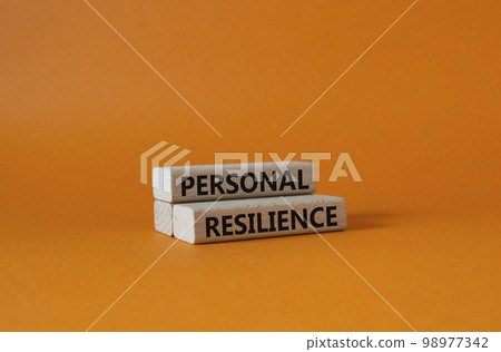 Personal resilience symbol. Wooden blocks with words Personal resilience. Beautiful orange background. Business and Personal resilience concept. Copy space. Personal resilience symbol. Wooden blocks with words Personal resilience. Beautiful orange background. Business and Personal resilience concept. Copy space. 98977342
