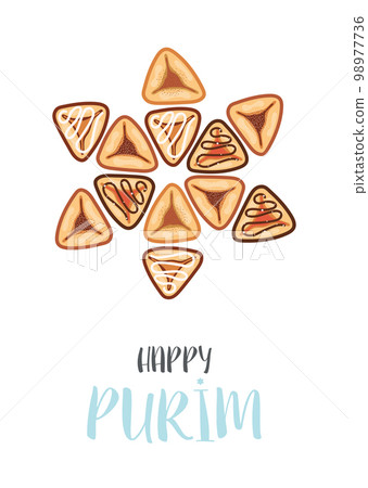 Happy Purim day greeting card 98977736