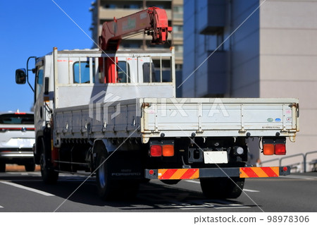 Truck with crane (Unique car) image Truck with crane (Unique car) image 98978306