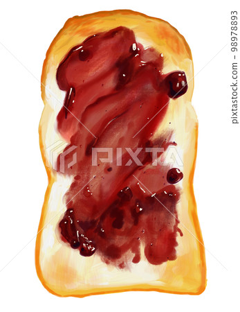 Blueberry jam toast Blueberry jam toast 98978893
