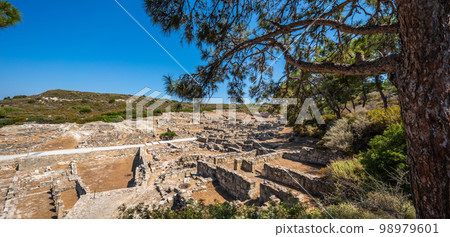 Panoramic view of Ancient Kamiros in Crete Panoramic view of Ancient Kamiros in Crete 98979601