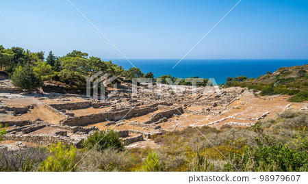 Panoramic view of Ancient Kamiros in Crete Panoramic view of Ancient Kamiros in Crete 98979607
