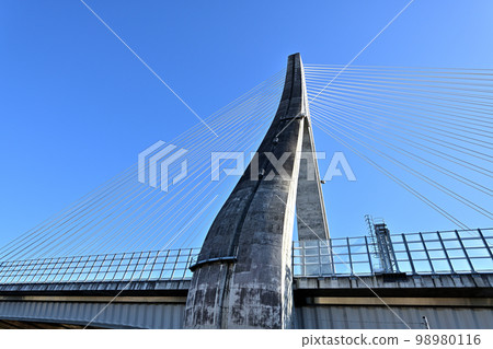 橫跨東海環狀高速公路的斜拉橋 橫跨東海環狀高速公路的斜拉橋 98980116