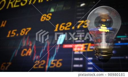 The light bulb for business or idea concept 3d rendering 98980181