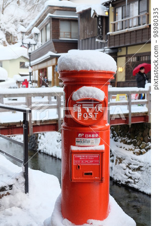 Round mailbox at Ginzan Onsen Round mailbox at Ginzan Onsen 98980335