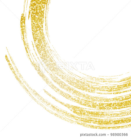 Luxurious gold brush circle background white background Luxurious gold brush circle background white background 98980366