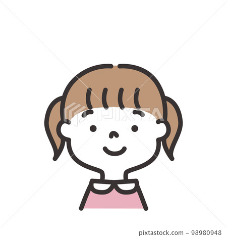 Illustration of a smiling girl Illustration of a smiling girl 98980948