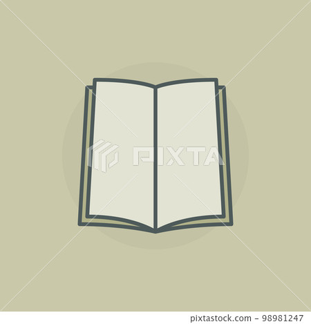 Colorful open book icon 98981247