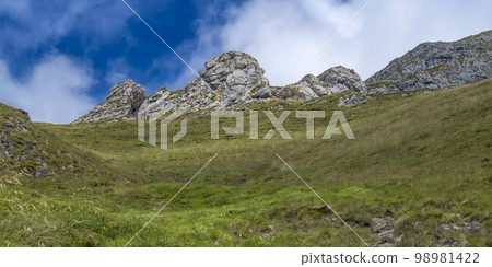 Peaks of Central Massif from Sotres, Picos de Europa National Park, Spain 98981422