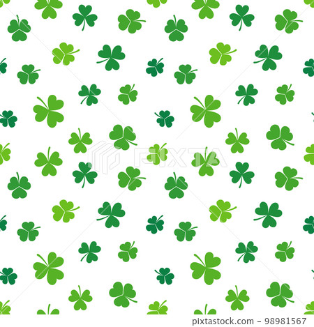 Shamrock seamless vector colorful pattern or background 98981567