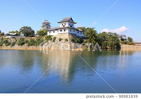 [Ehime Prefecture] Imabari Castle in autumn weather (one of Japan's top three water castles) 98981839