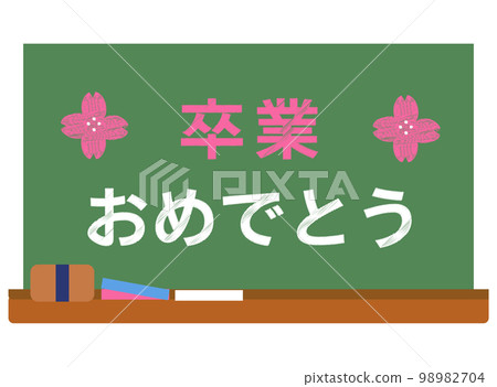 祝賀你畢業的黑板。矢量圖 98982704