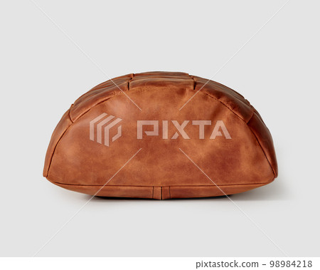 Comfortable semi-cylindrical footrest cushion of genuine terracotta leather Comfortable semi-cylindrical footrest cushion of genuine terracotta leather 98984218