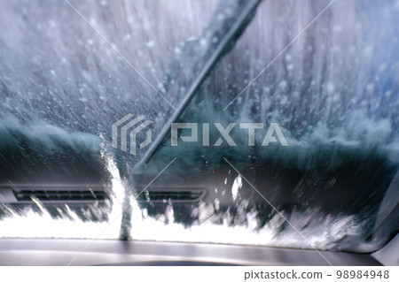 From inside the car being washed From inside the car being washed 98984948