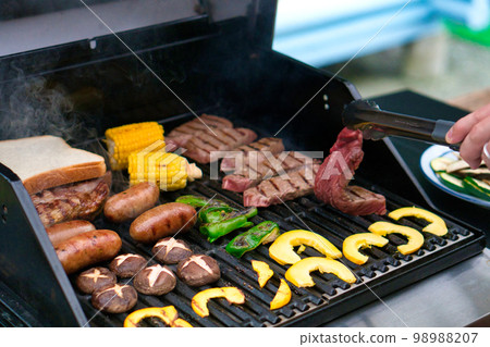 Meat and vegetables for barbecue 98988207