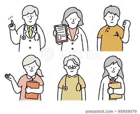 醫護人員/福利人員套裝上半身黃色 醫護人員/福利人員套裝上半身黃色 98989079