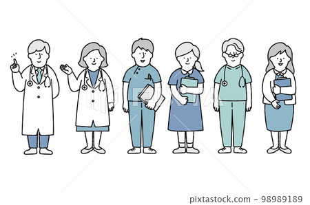 醫護人員/福利人員套裝全身藍色 醫護人員/福利人員套裝全身藍色 98989189