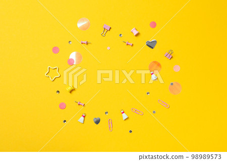 Accessories for scrapbooking, concept of female hobby Accessories for scrapbooking, concept of female hobby 98989573