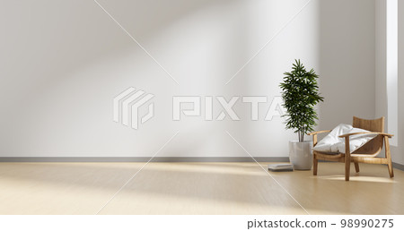 minimal room with clear light mock up 98990275