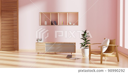 Pink pastel living room mock up design Pink pastel living room mock up design 98990292