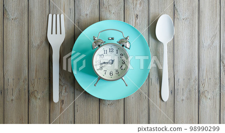 top view food time concept 98990299