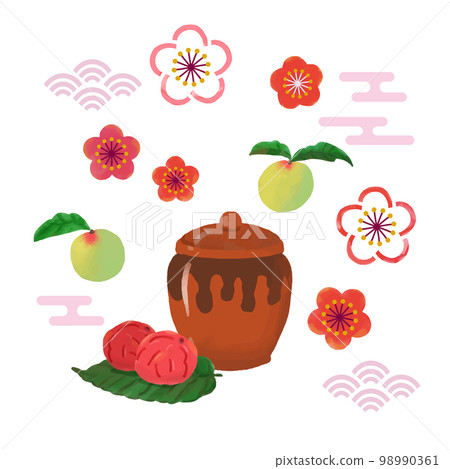 可愛又美味的梅干設計套裝（方形） 98990361