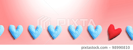 Appreciation theme with handmade heart cushions Appreciation theme with handmade heart cushions 98990810
