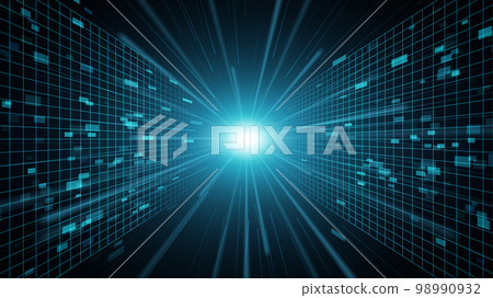 Background illustration imagining digital space_16:9 Background illustration imagining digital space_16:9 98990932