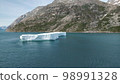 Tabular iceberg floating in Prince-Christian-Sund Fjord, Greenland 98991328