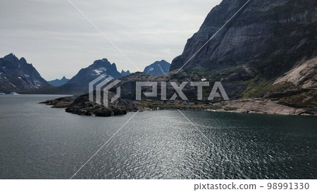 Aappilattoq, Greenland in the Prince-Christian-Sund Fjord on a sunny day 98991330