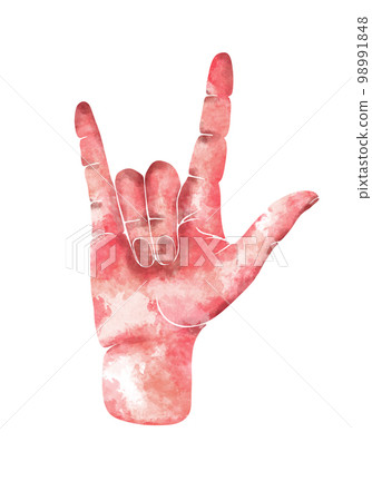 International gesture of love. I LOVE YOU in sign language. The concept of love and support among deaf people. American sign language International gesture of love. I LOVE YOU in sign language. The concept of love and support among deaf people. American sign language 98991848