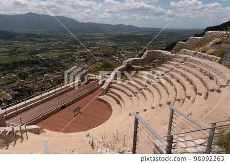 Archeological Theater Temple Complex of Pietravairano, Campania, Italy Archeological Theater Temple Complex of Pietravairano, Campania, Italy 98992263