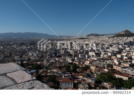 Panorama of Athens from Acropolis in Greece Europe 98992314