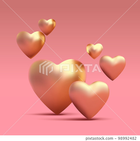 paper cut hearts happy valentine day poster or voucher holiday celebration sale header template 98992482