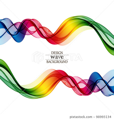 Abstract rainbow color transparent wave beautiful background, colorful wave design on white background Abstract rainbow color transparent wave beautiful background, colorful wave design on white background 98993134