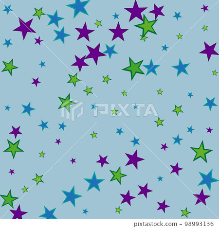 Abstract blue background with blue and green confetti stars, design element Abstract blue background with blue and green confetti stars, design element 98993136
