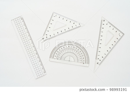 ruler, protractor and triangle ruler 98993191