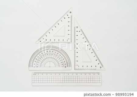 ruler, protractor and triangle ruler 98993194