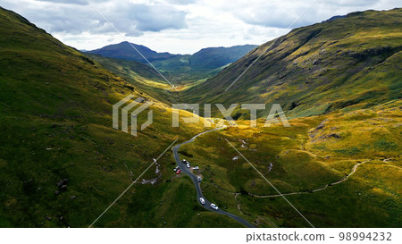 Lake District National Park - aerial view - travel photography 98994232
